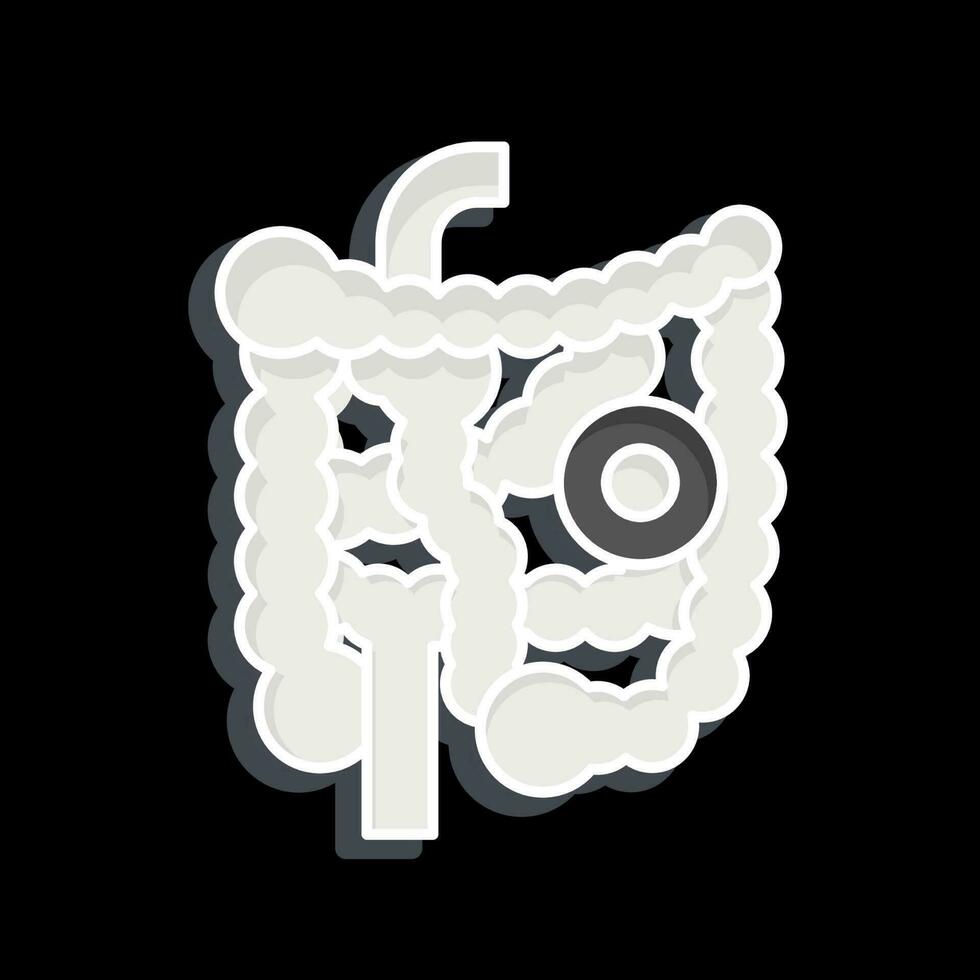 Icon Bowels. related to Body Ache symbol. glossy style. simple design editable. simple illustration vector