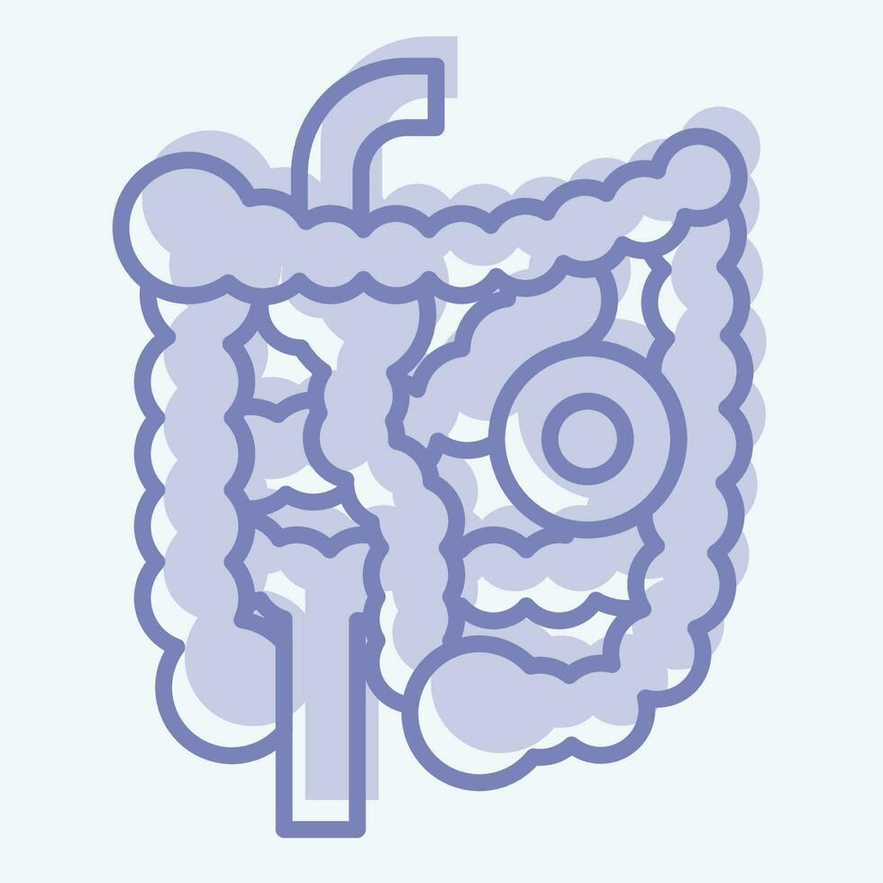 Icon Bowels. related to Body Ache symbol. two tone style. simple design editable. simple illustration vector