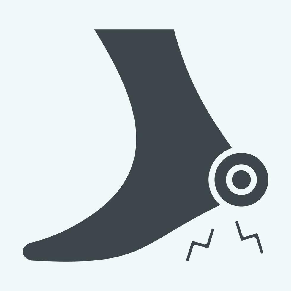 Icon Achilles. related to Body Ache symbol. glyph style. simple design editable. simple illustration vector