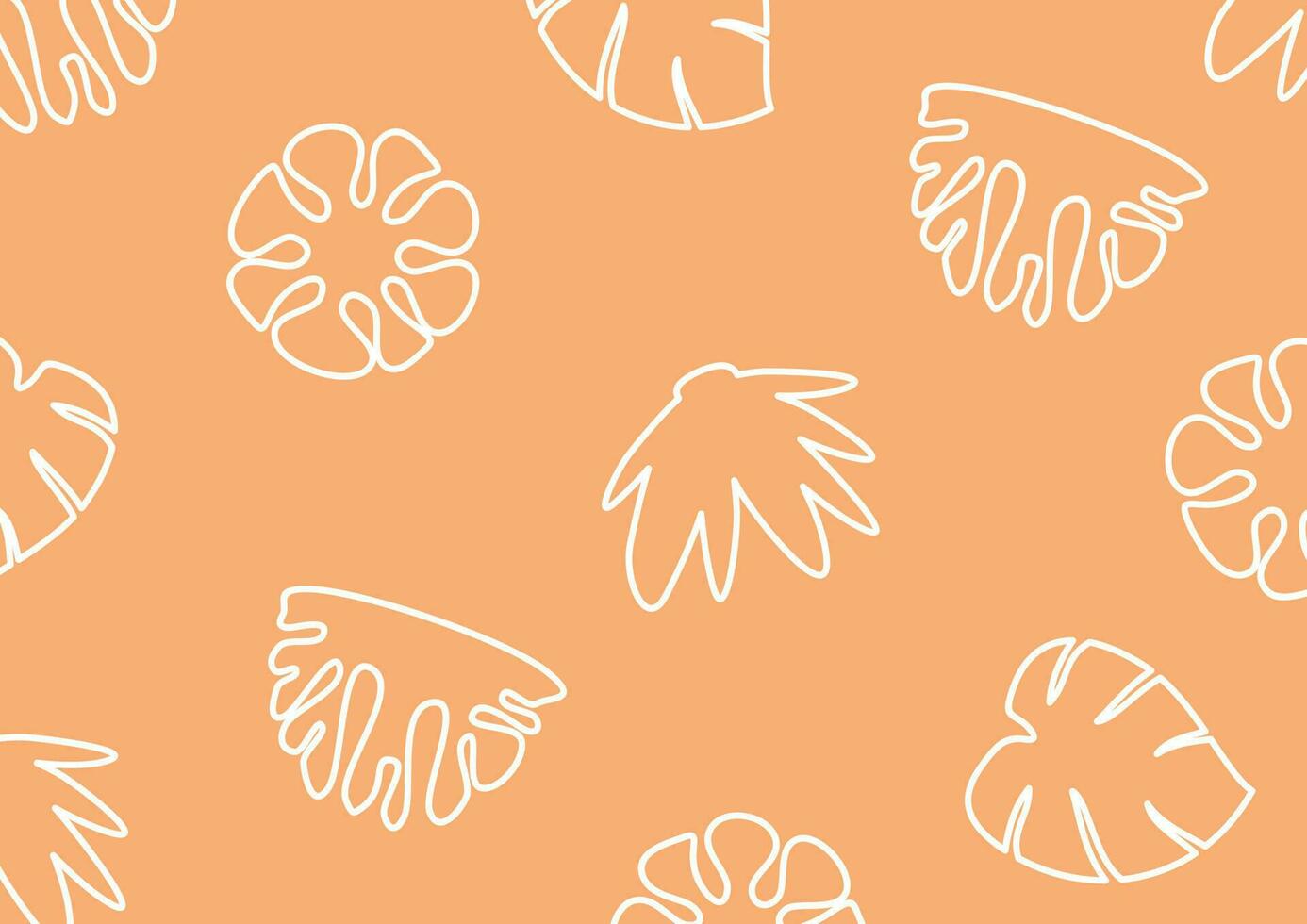Summer background with attractive color patterns of leaves, plants and flowers icons. vector for banners, greeting cards, social media, gift wrapping.