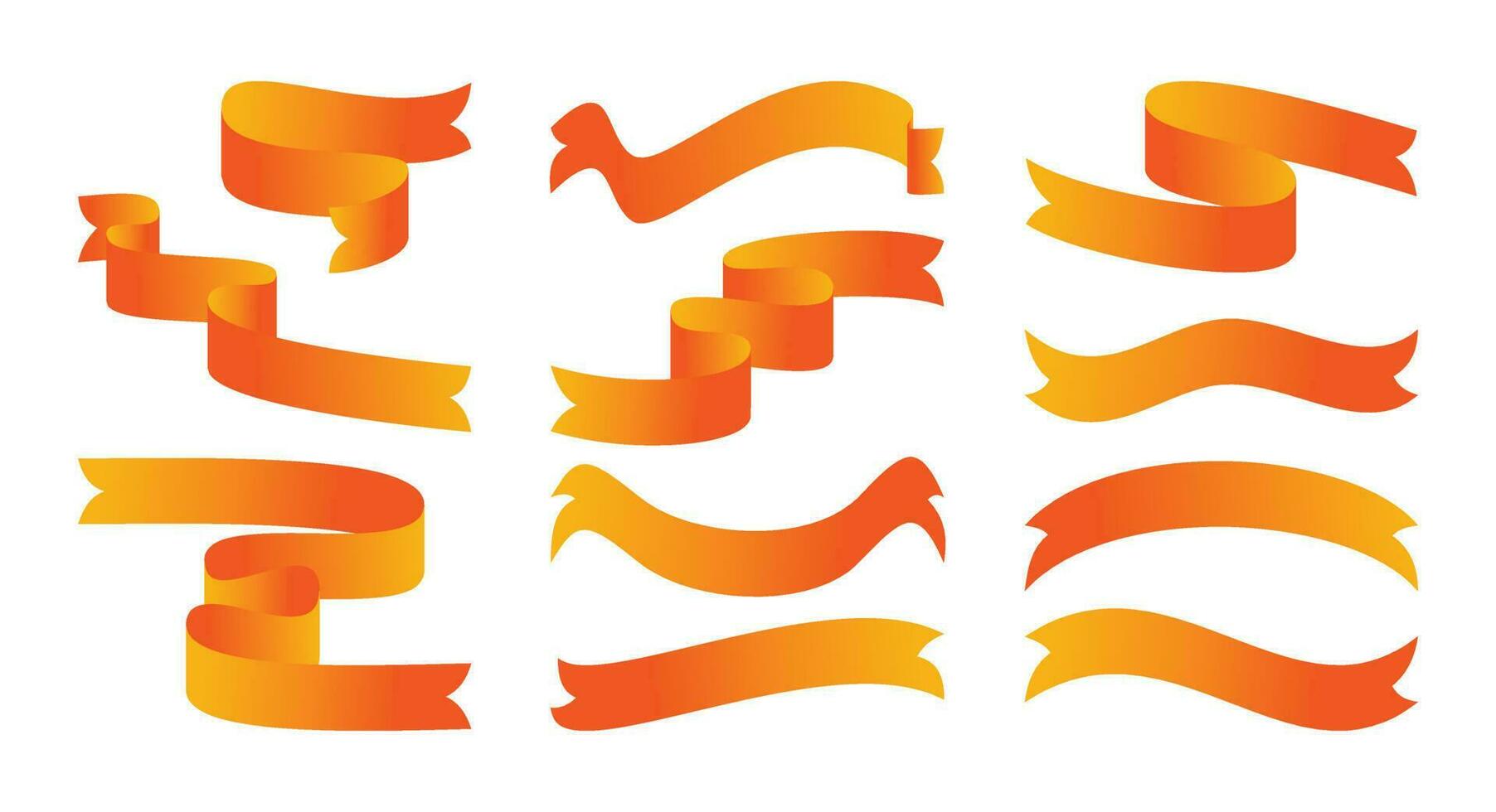 ribbon set icon with gradient color,ornate vector illustration for brochure, certificate, banner, greeting card.