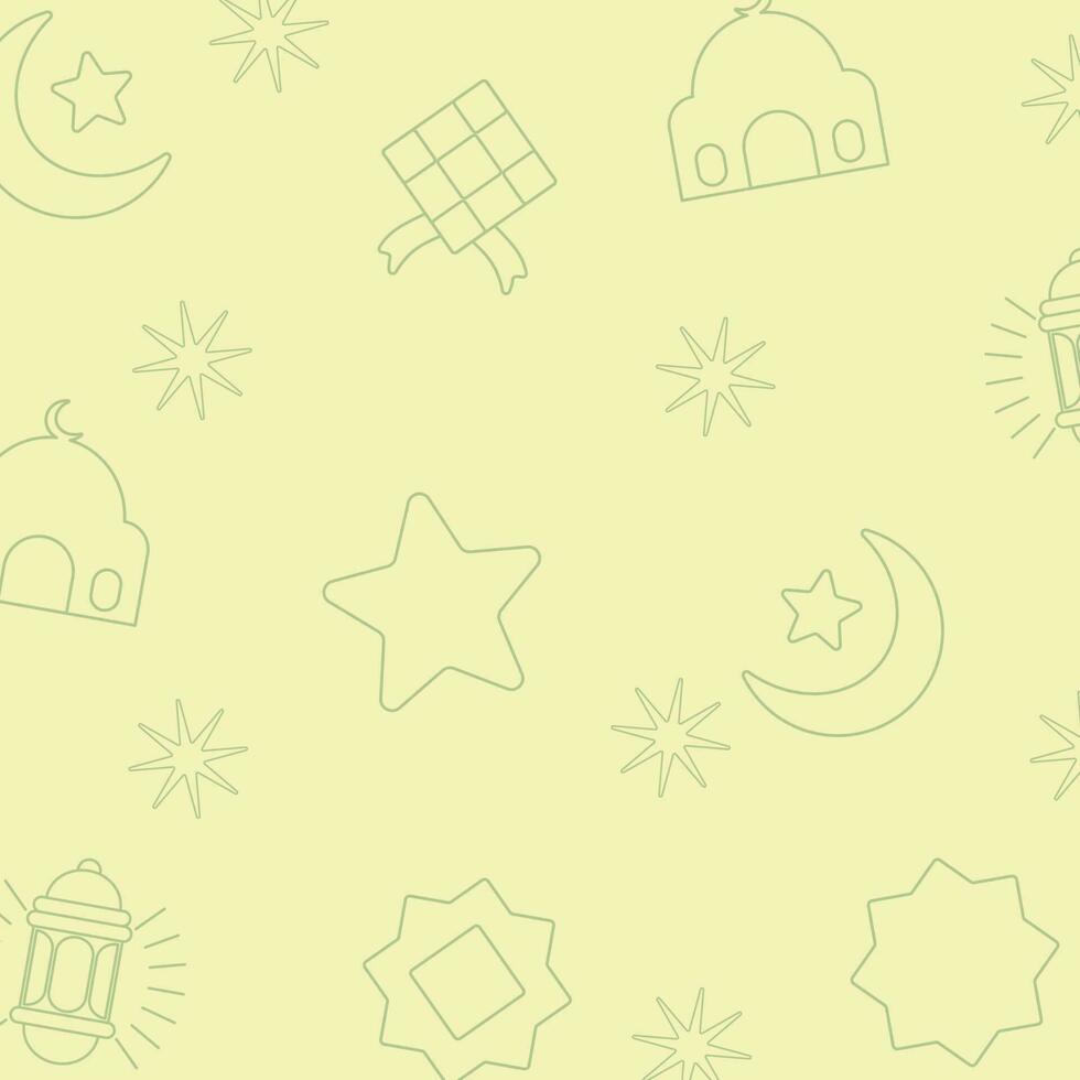 resumen forma de icono modelo de luna, estrella, mezquita, nube, linterna, islámico temática geométrico diseño. social medios de comunicación plantilla, para hermosa regalo envase y textiles vector