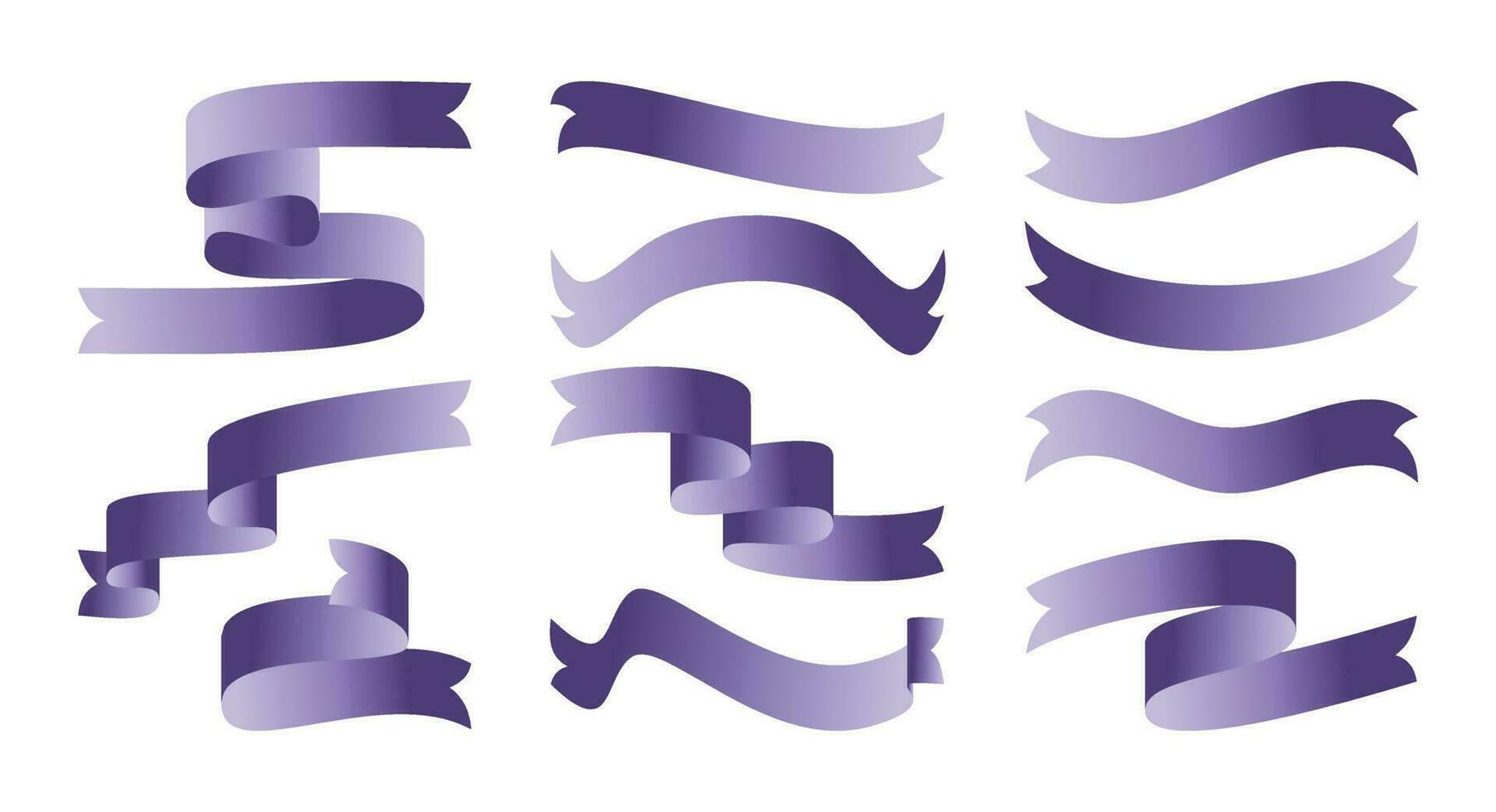 ribbon set icon with gradient color,ornate vector illustration for brochure, certificate, banner, greeting card.