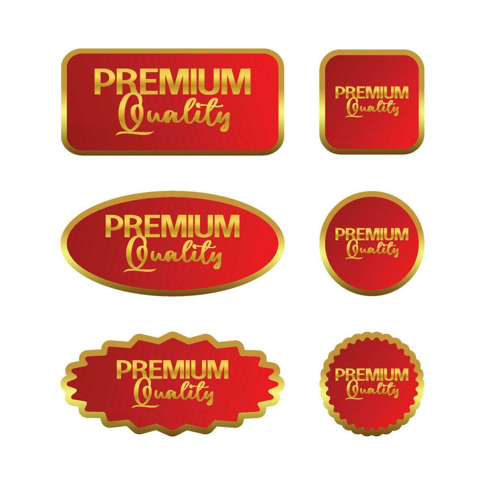 Premium quality sticker label set icon, with golden color and attractive gradient. vector for banner, flyer, poster, social media sale.