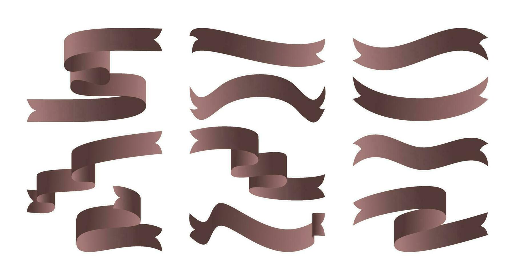 ribbon set icon with gradient color,ornate vector illustration for brochure, certificate, banner, greeting card.