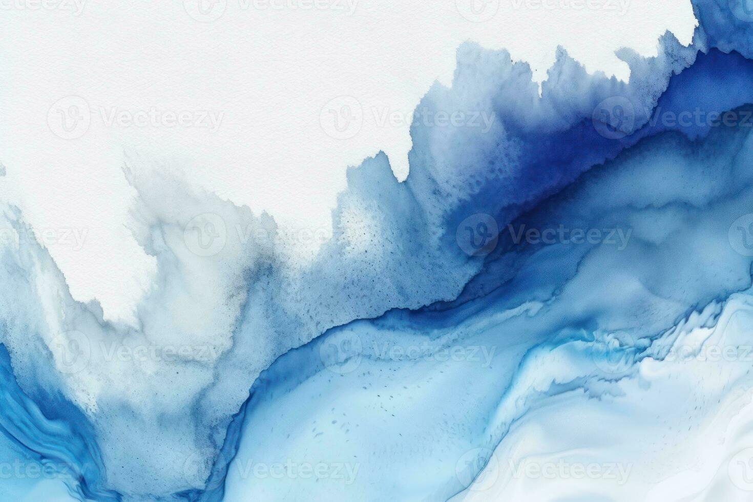 Abstract blue watercolor background. White texture watercolor painted