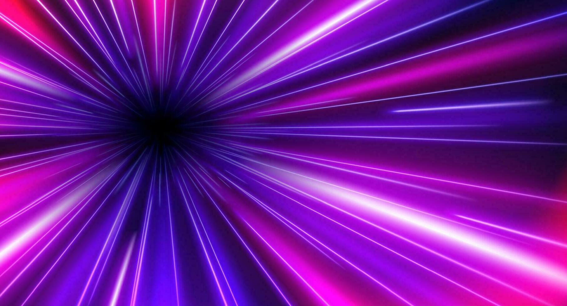 Hyperspace warp speed light effect background vector