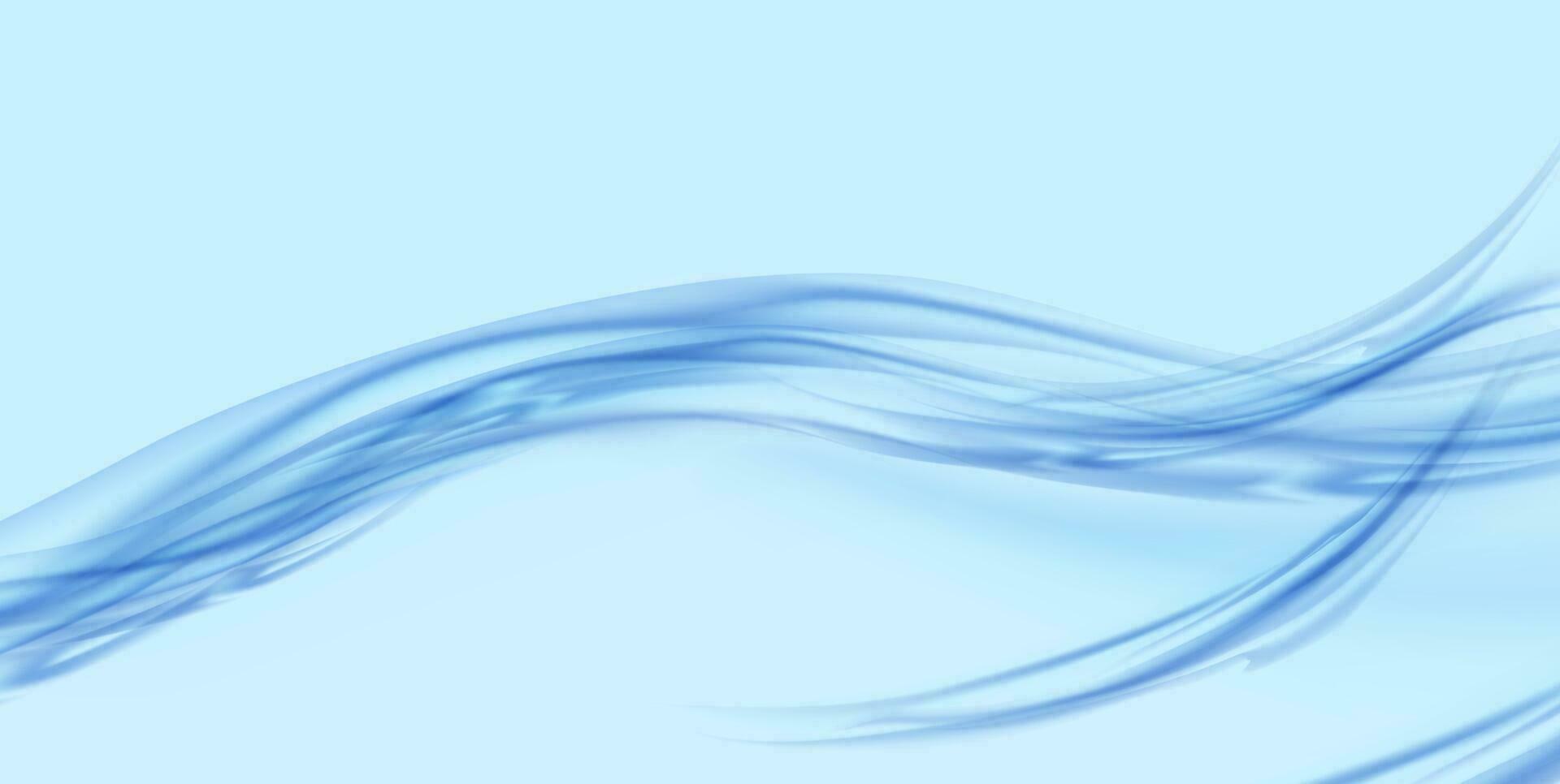 Fresh clean water wave with bubbles and drops vector