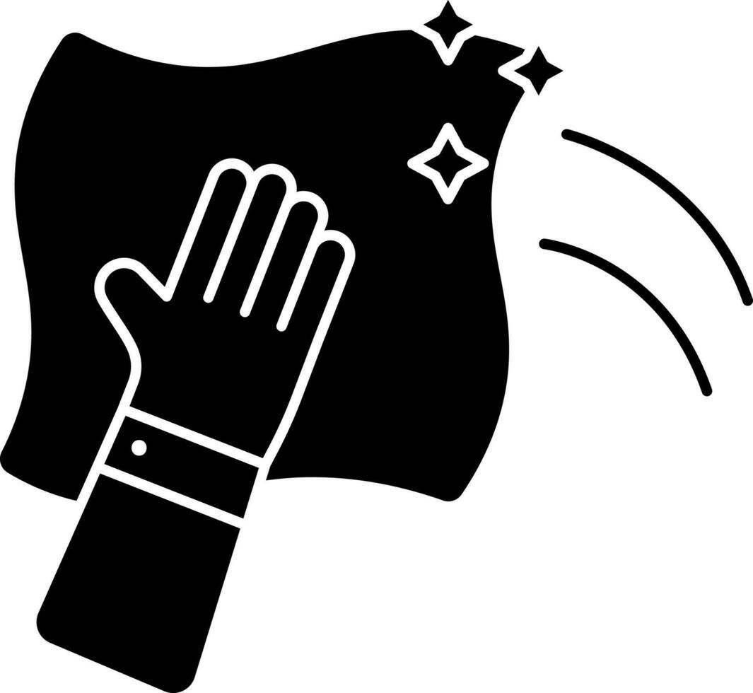 Wiping Icon In Black and White vector