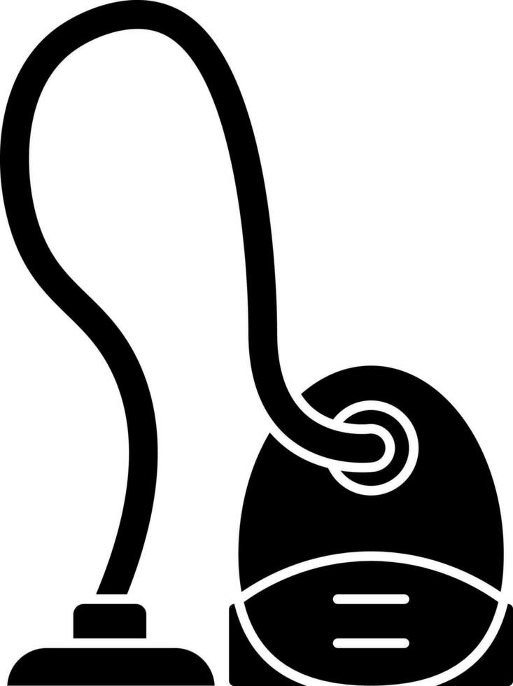 Vacuum Cleaner Icon In Black and White vector