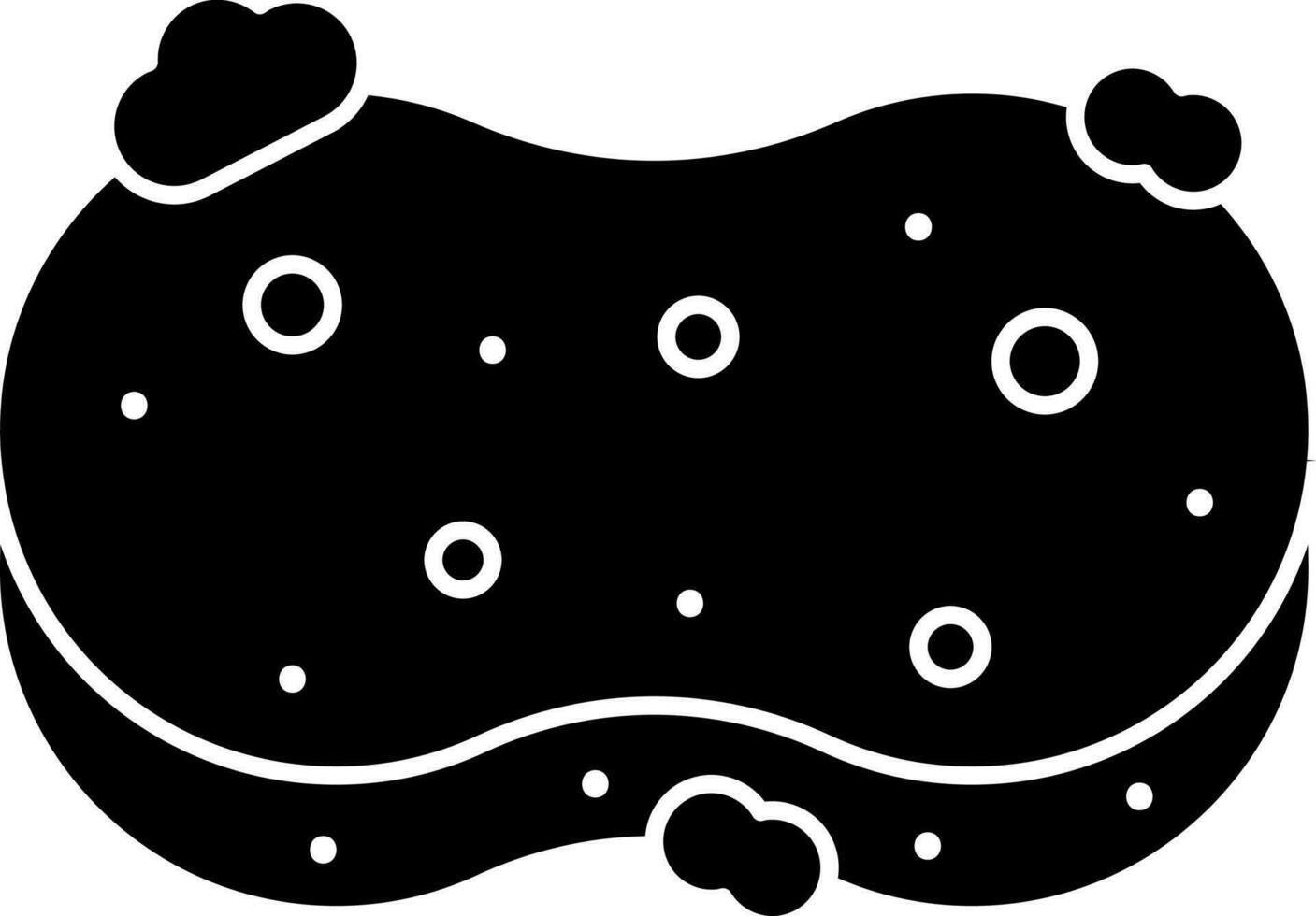 Sponge Icon In Black and White vector