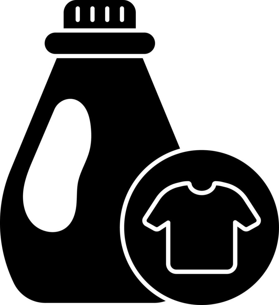 Laundry Detergent Icon In Black and White vector