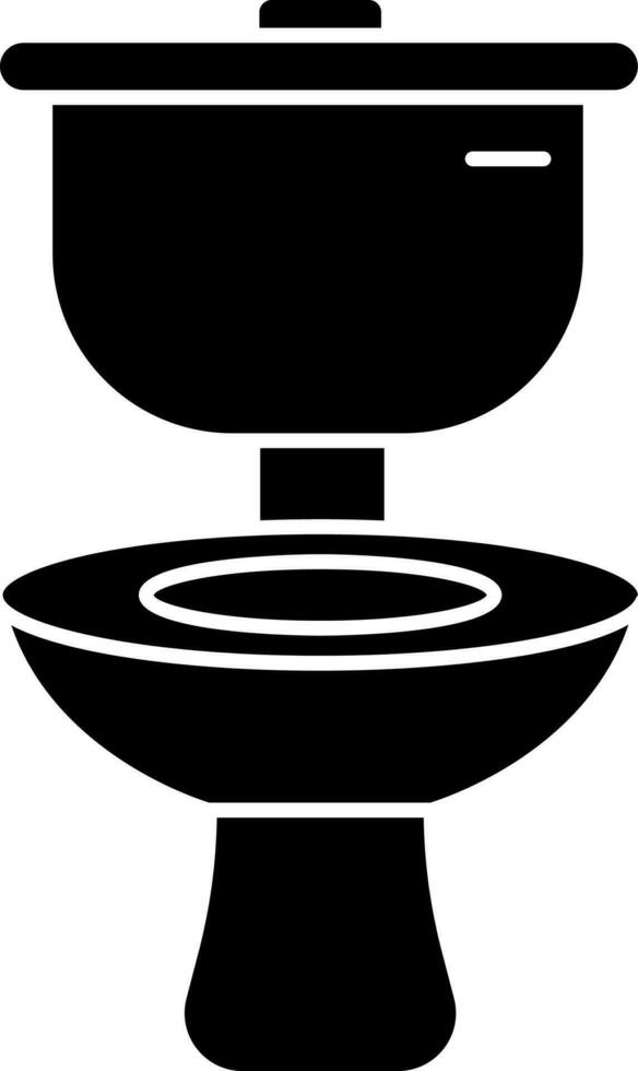 Toilet Commode Icon In Black and White vector