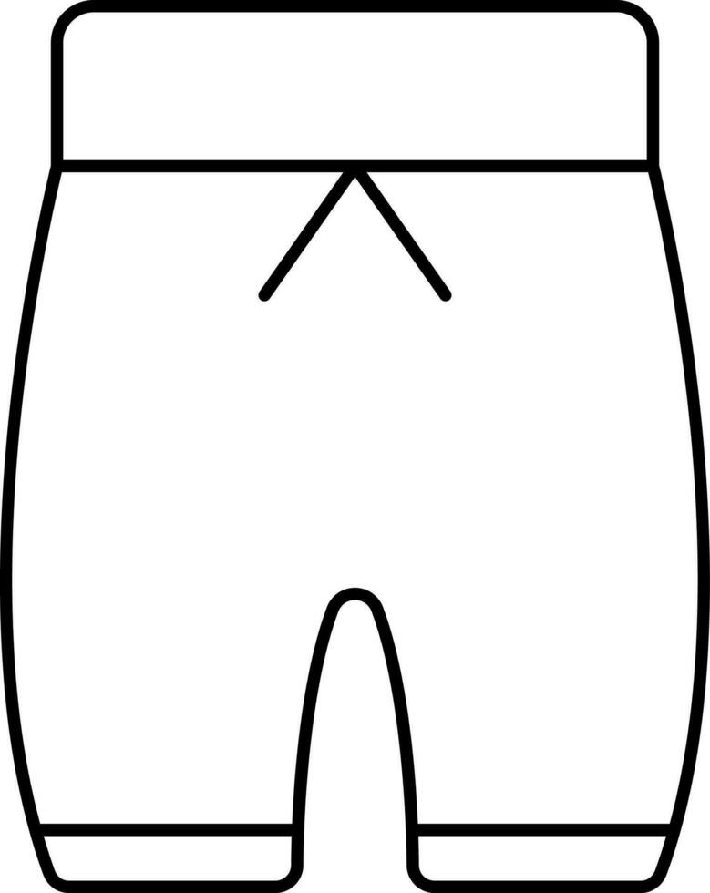 Isolated Pant Icon In Black and White vector
