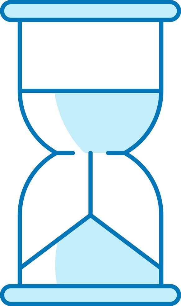 Blue Linear Style Sand Clock Icon. vector