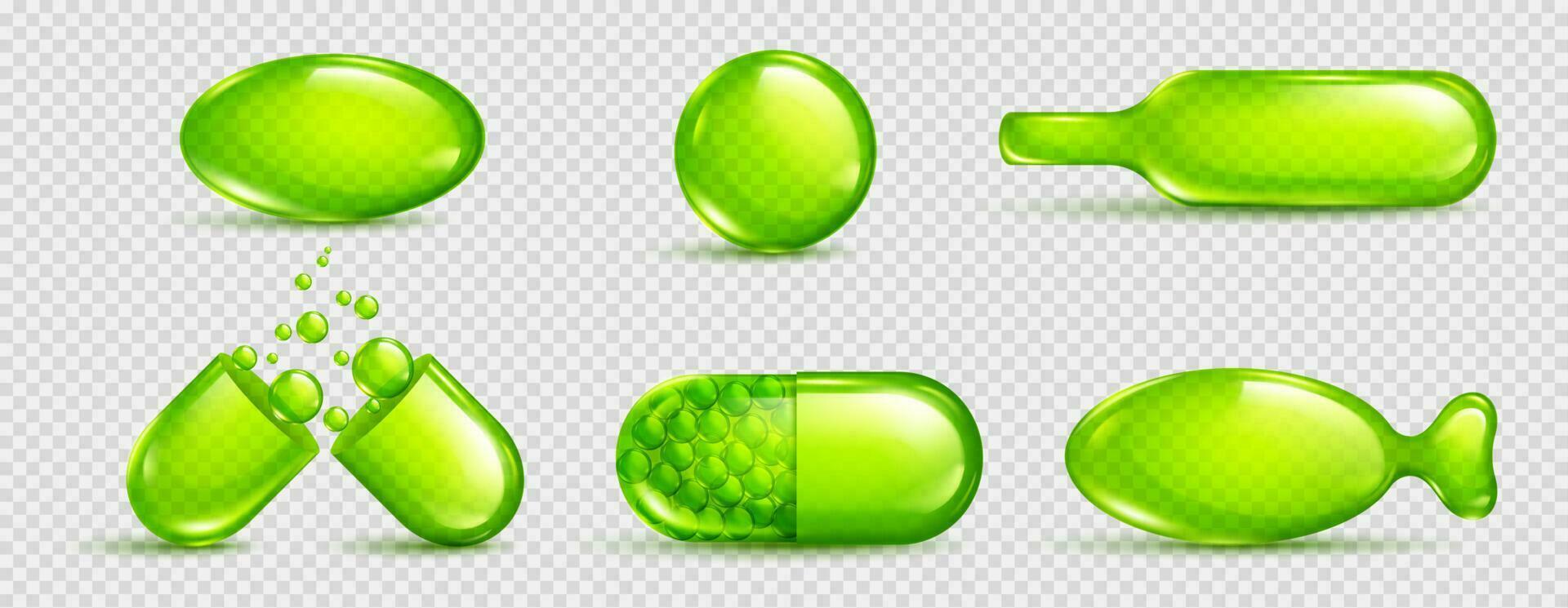 vitamina pastillas, cápsulas con aceite, líquido medicina vector