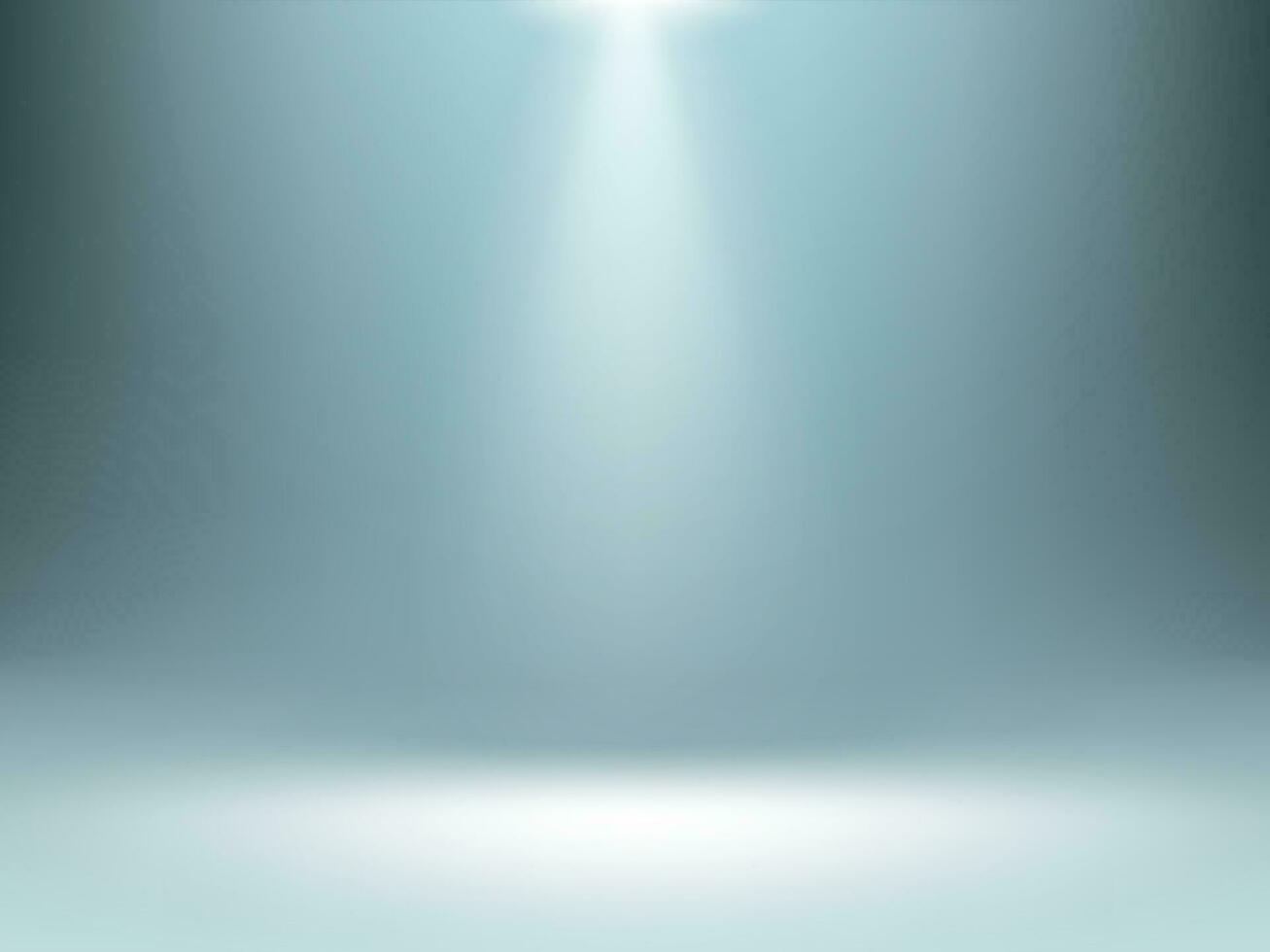 Grey gradient background, spotlights illumination vector