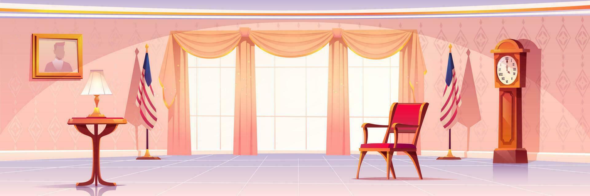 Vector interior of Oval office in White house