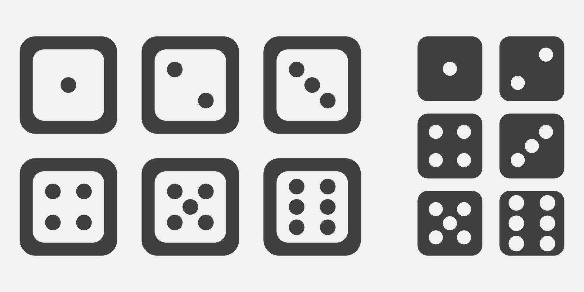 A set of dice in 2 variants. Dice design asset. 24592792 Vector Art at