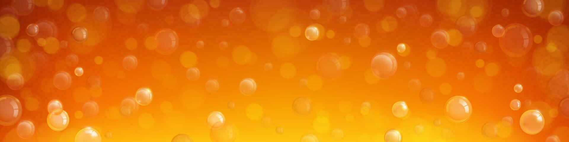 Yellow and orange bubble juice vector background