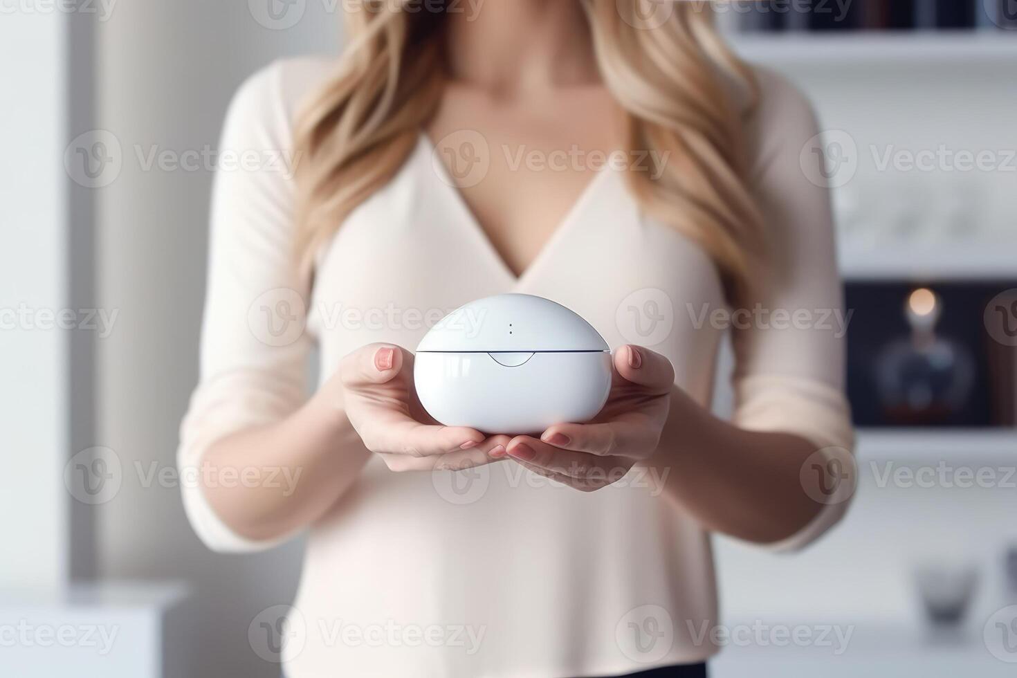 Home advisor, voice recognition, artificial intelligence device and internet. photo