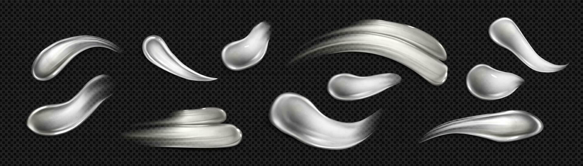 Realistic set of cosmetic cream smears vector