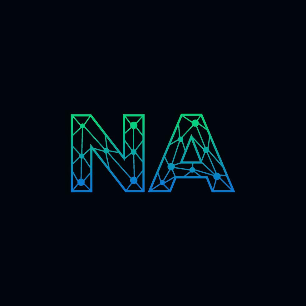 resumen letra n / A logo diseño con línea punto conexión para tecnología y digital negocio compañía. vector