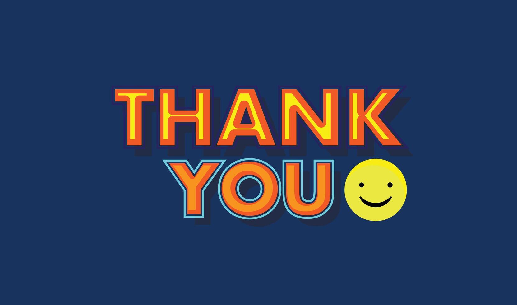 THANK YOU SMILE EMOJI vector