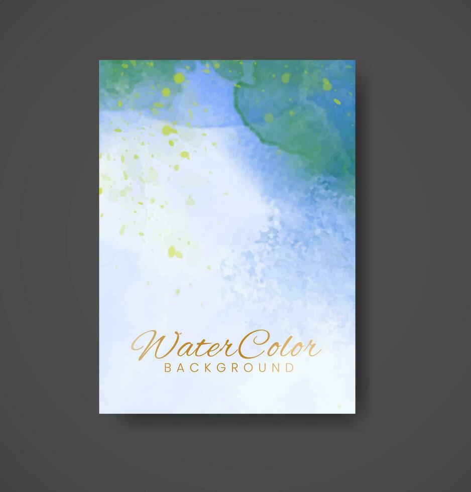 Cards with watercolor background. Design for your cover, date, postcard, banner, logo. vector