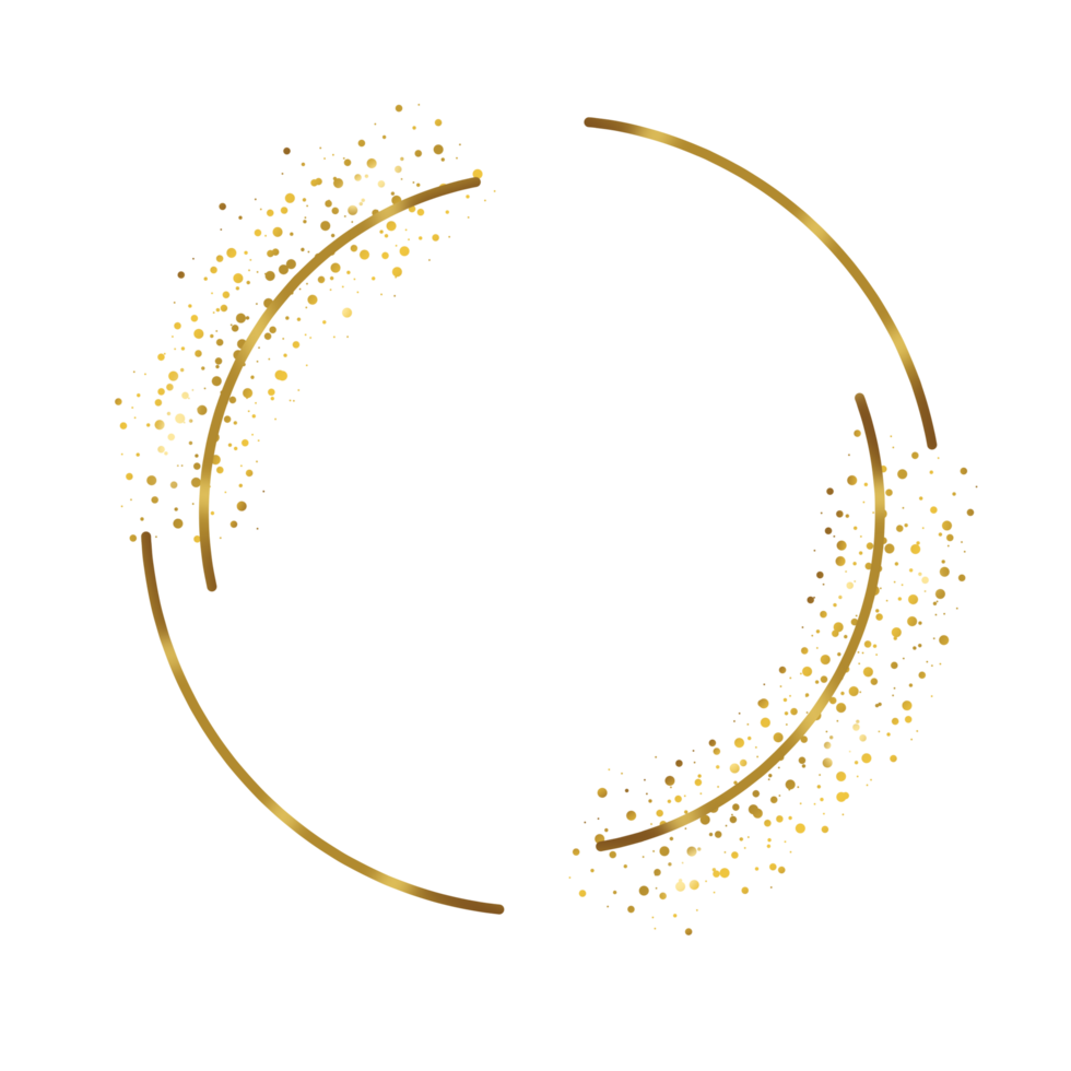 decorativo oro circulo frontera png