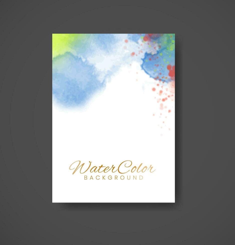 tarjetas con fondo de acuarela. diseño para su portada, fecha, postal, pancarta, logotipo. vector