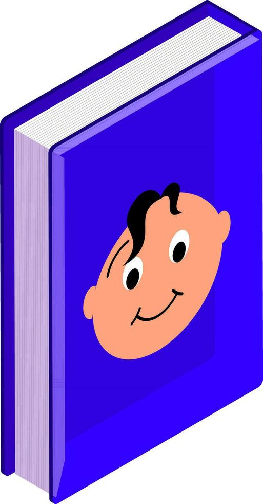 Isometric illustration of comedy book icon. vector