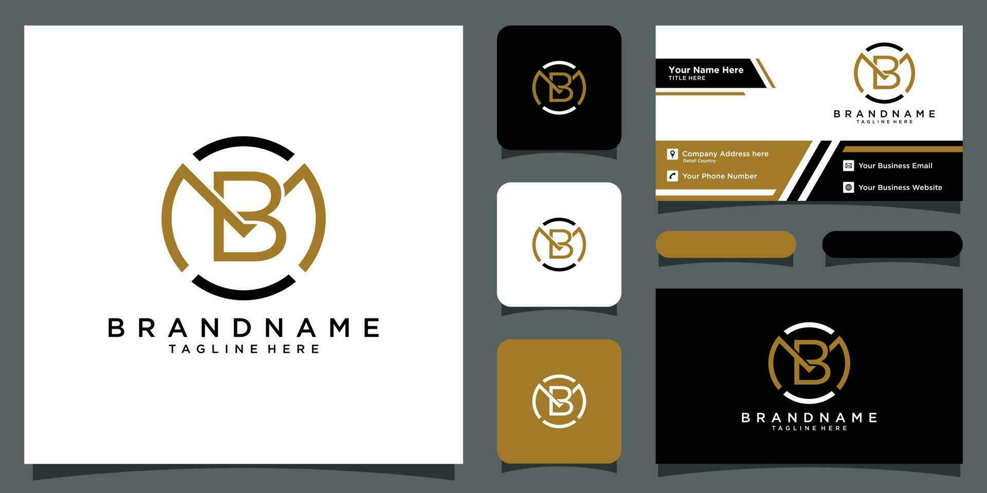 Initial BM or MB letter logo design vector template with business card design Premium Vector