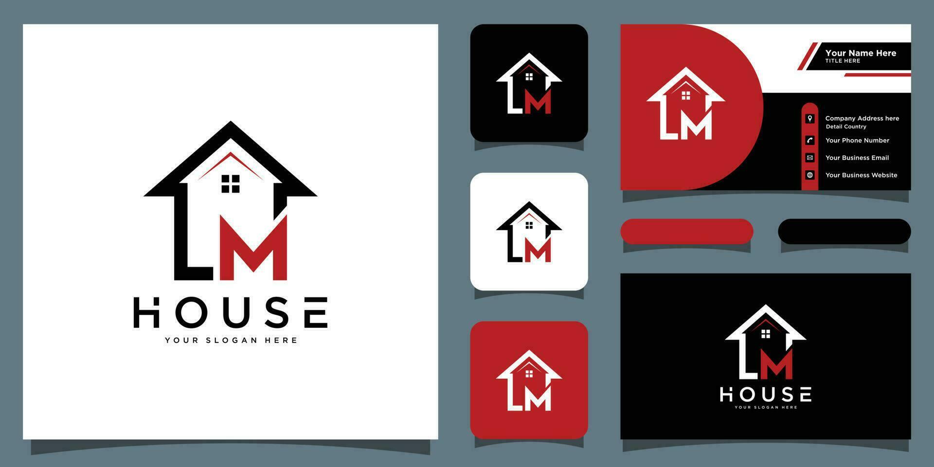 letra l y metro logo. hogar símbolo. icono vector con negocio tarjeta diseño prima vector