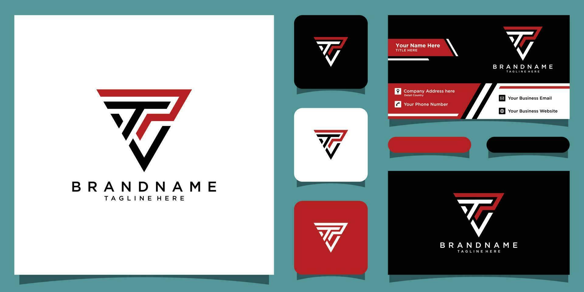 TP or TVP Abstract initial monogram letter alphabet logo design Premium Vector