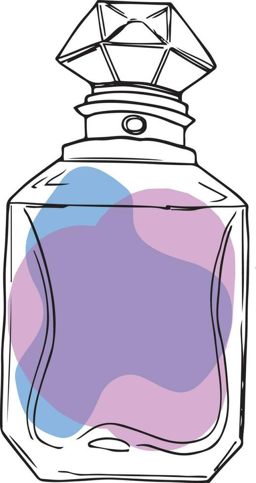 perfumado perfume botella feromonas línea Arte vector