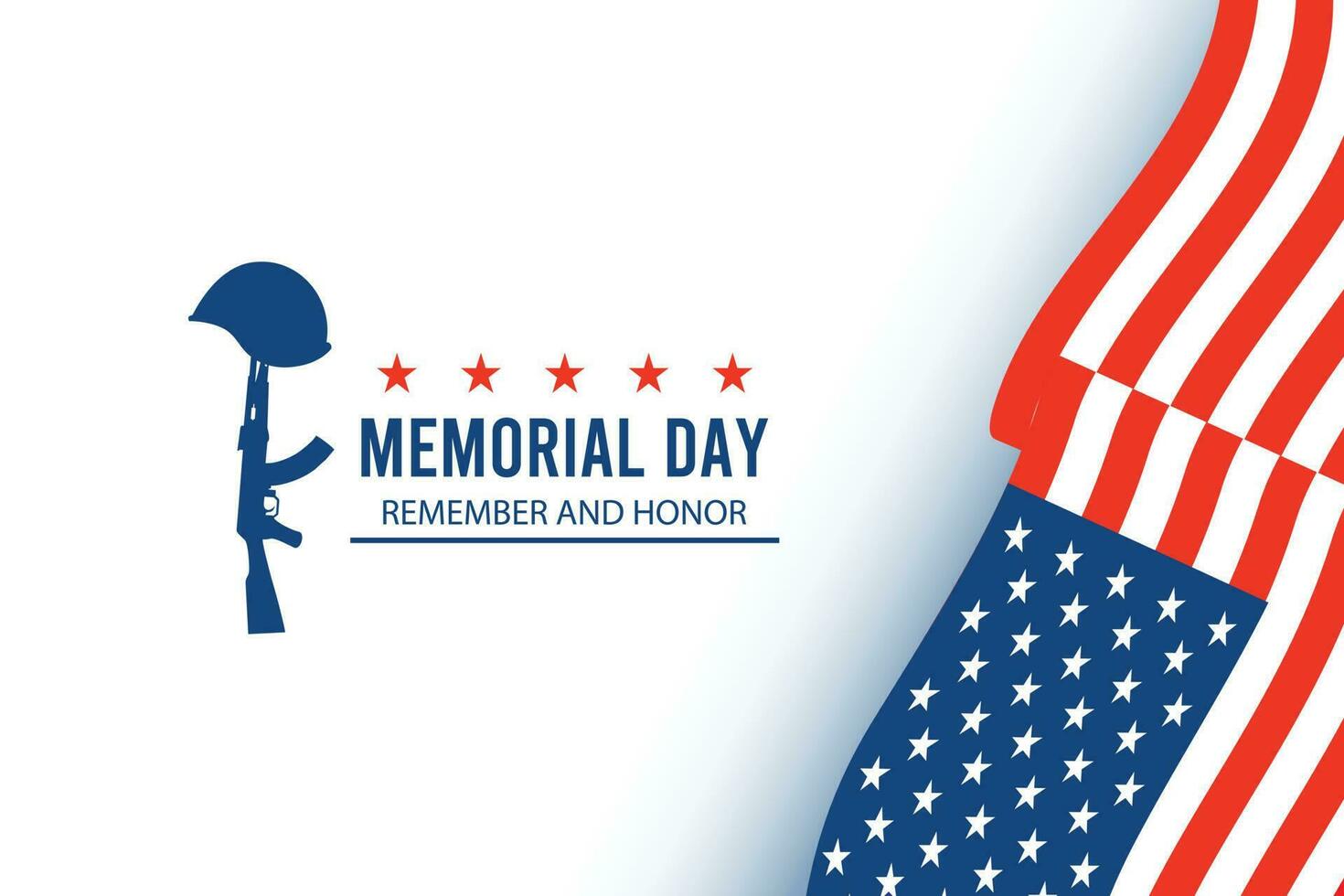 memorial day Background Design with empty space for your photo vector