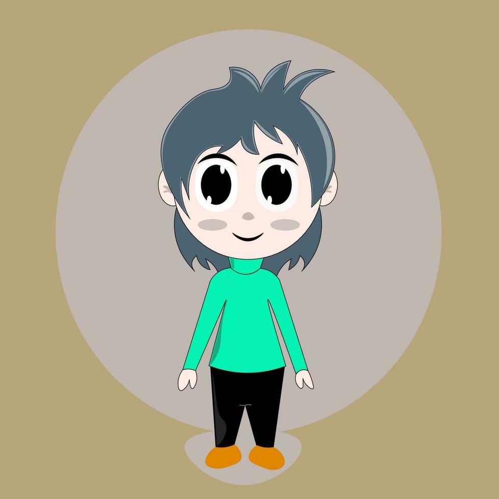 boy chibi characters vector