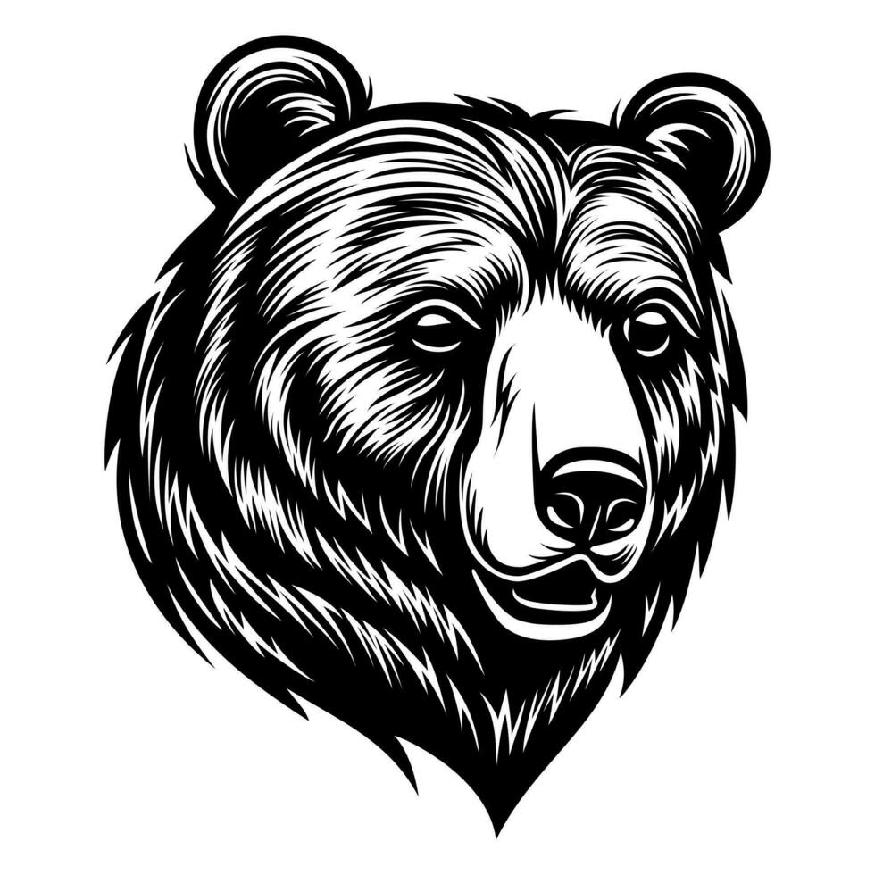 bear head symbol illustration vector