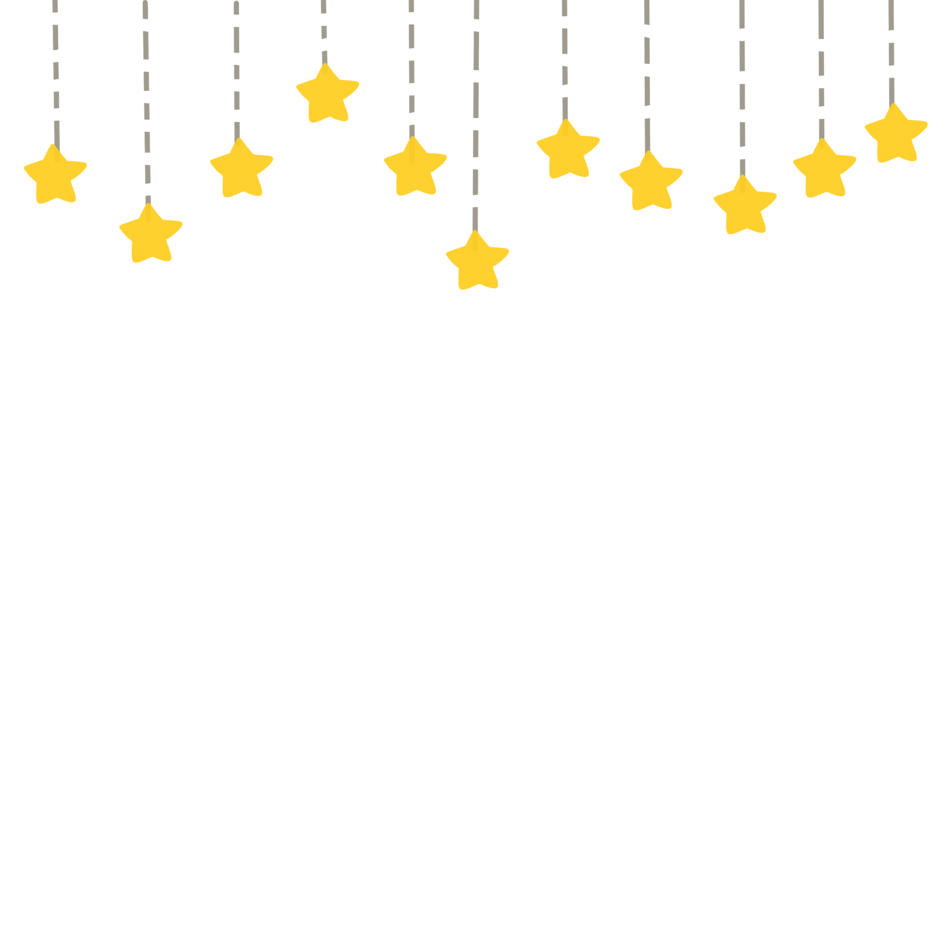 Hanging star shaped string lights 24595898 PNG
