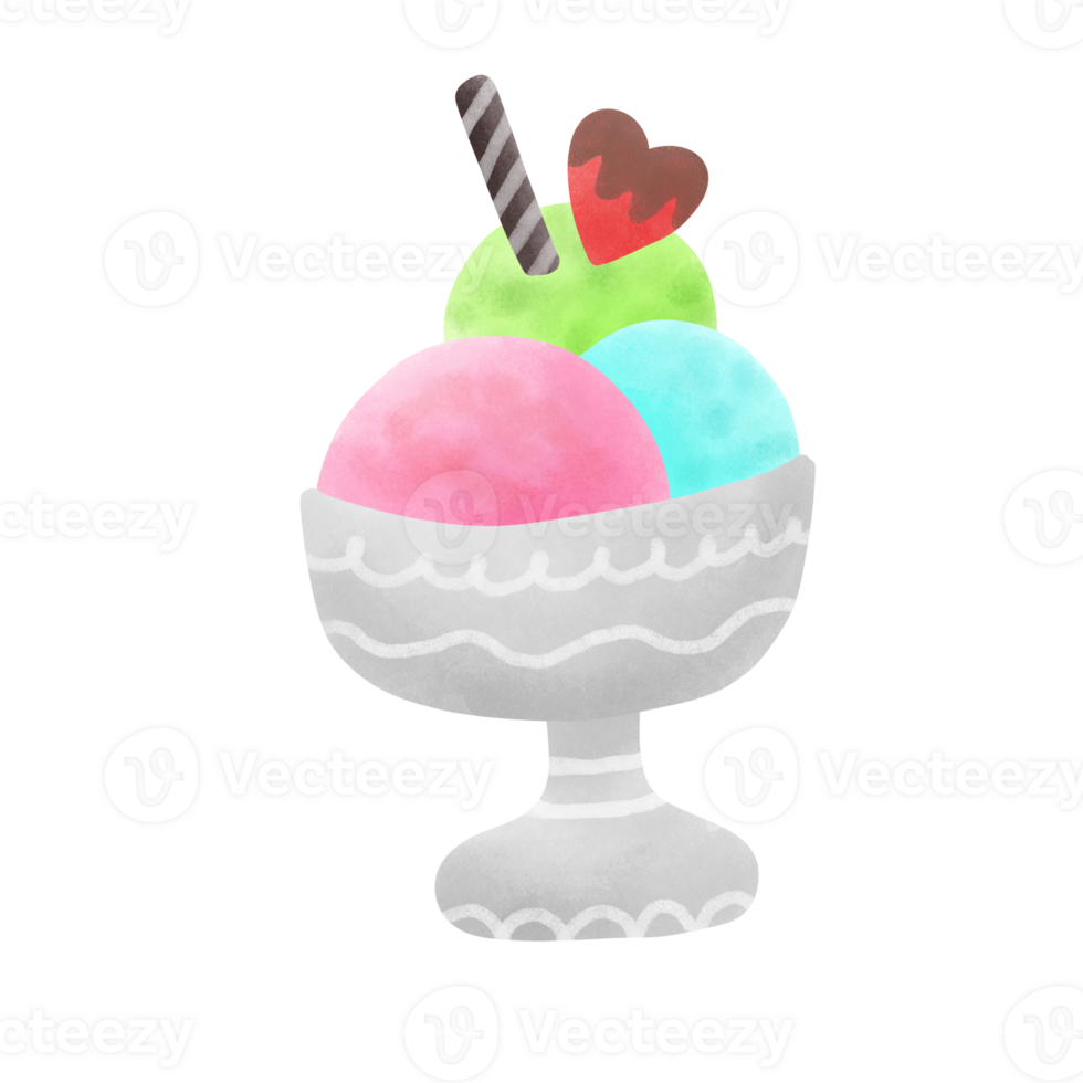 Colorful Ice cream mockup png