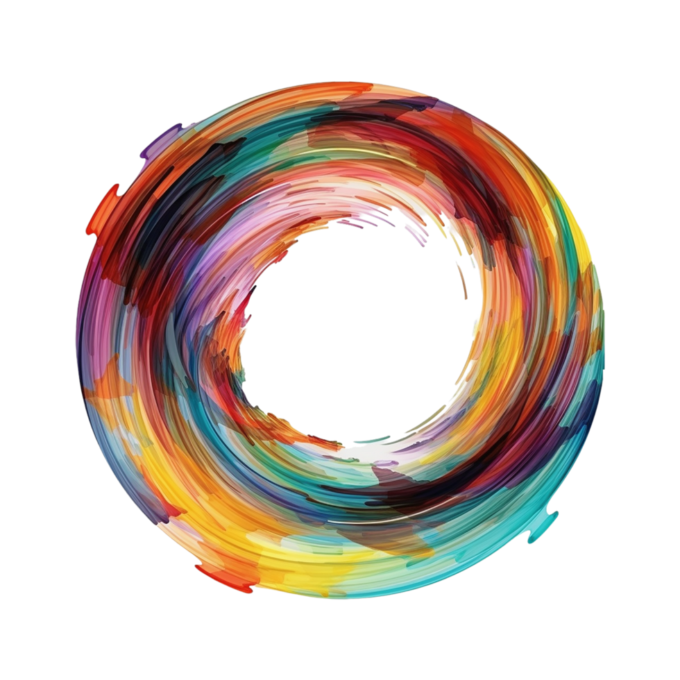 Round Frame, Round Frame Colorful Bold line Deep color transparent background 24596021 PNG