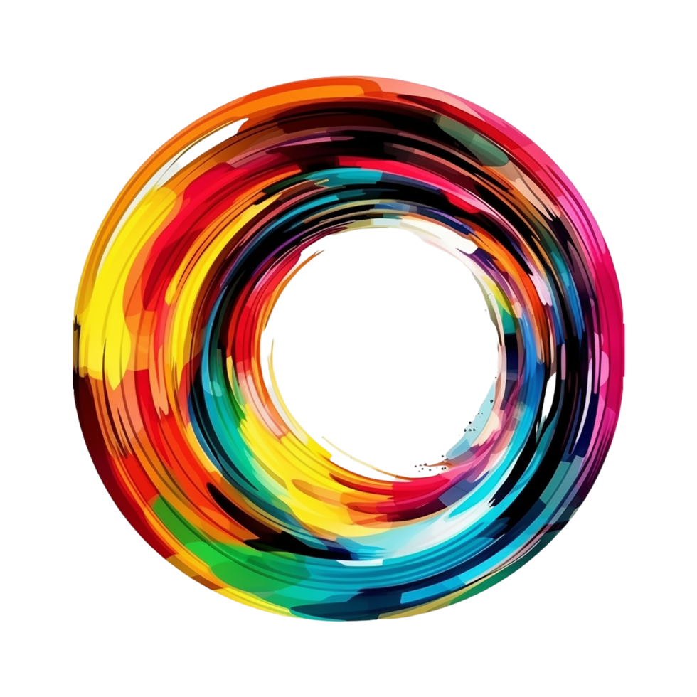 Round Frame, Round Frame Colorful Bold line Deep color transparent background 24596031 PNG