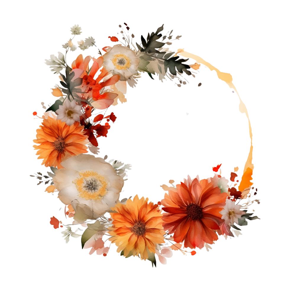 Round flower frame, Round flower frame , Round Frame with colorful