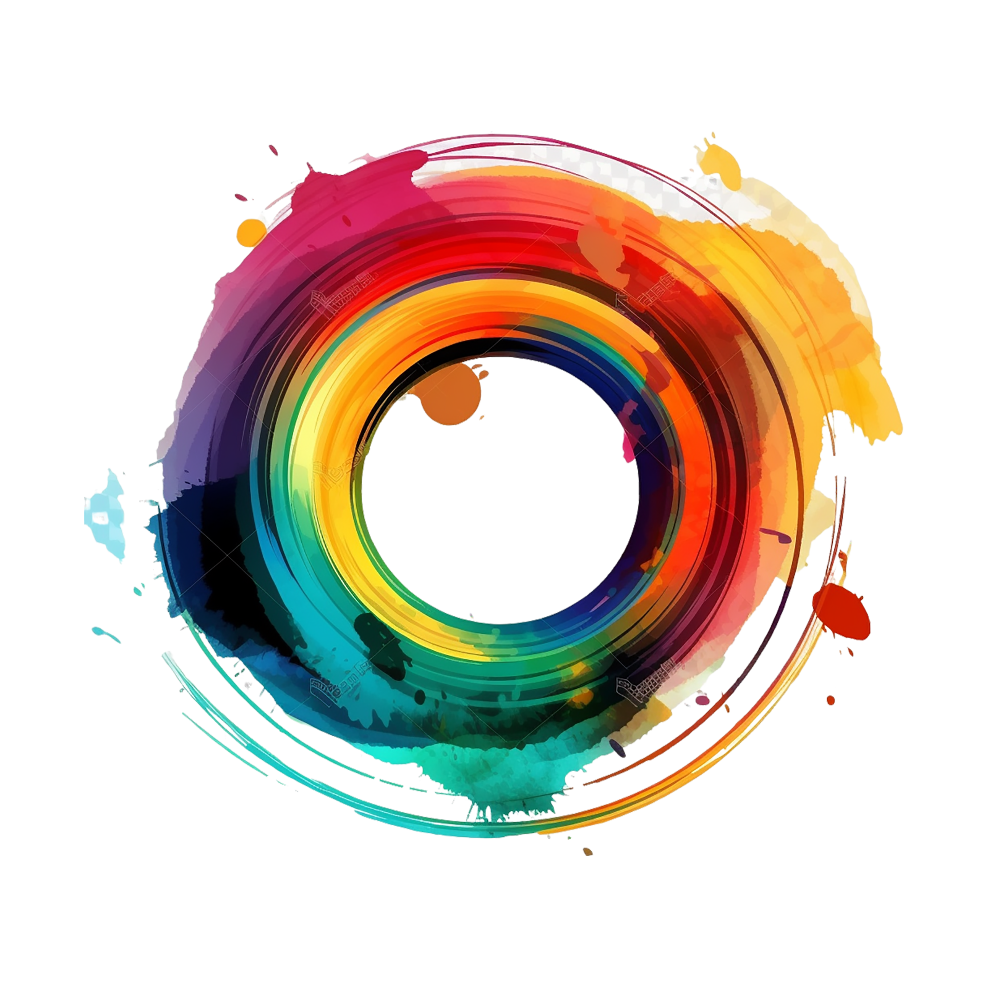 Round Frame, Round Frame Colorful Bold line Deep color transparent background 24596056 PNG