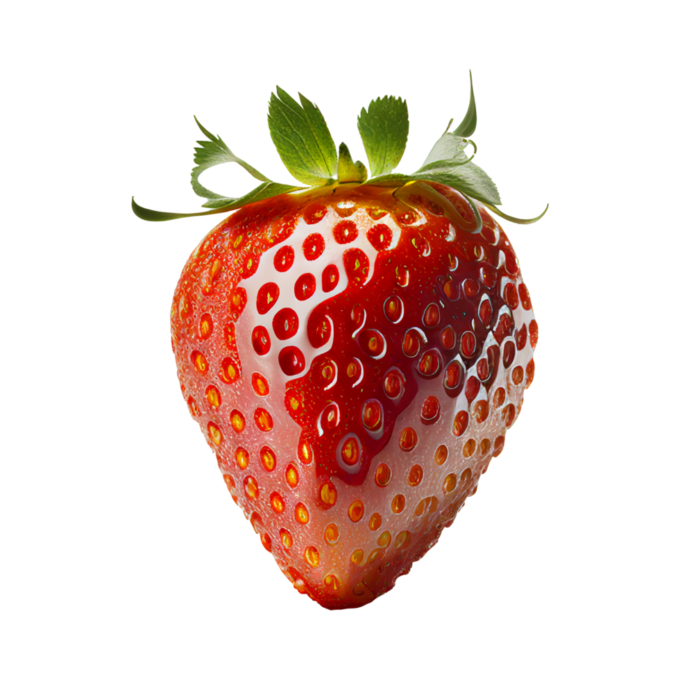 Erdbeere png, Erdbeere mit transparent Hintergrund, transparent Erdbeere ai generiert png