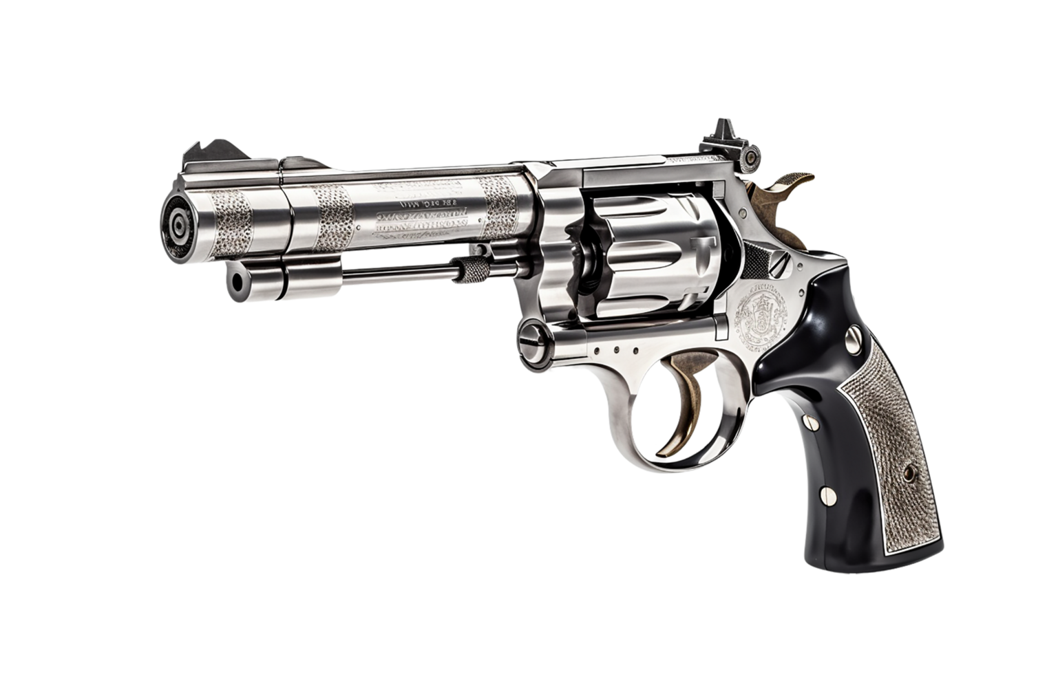 revolver, rivoltella png, rivoltella trasparente sfondo ai generato png