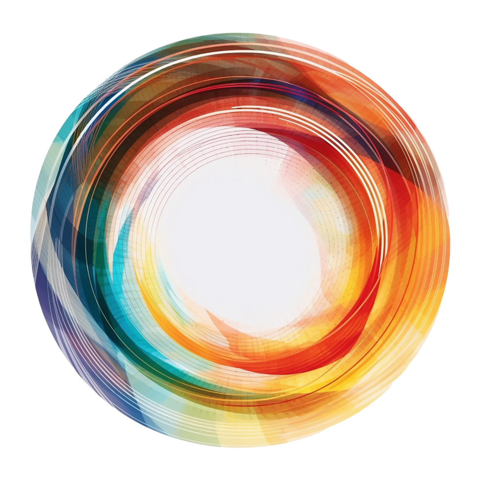 Round Frame, Round Frame Colorful Bold line Deep color transparent background 24596086 PNG