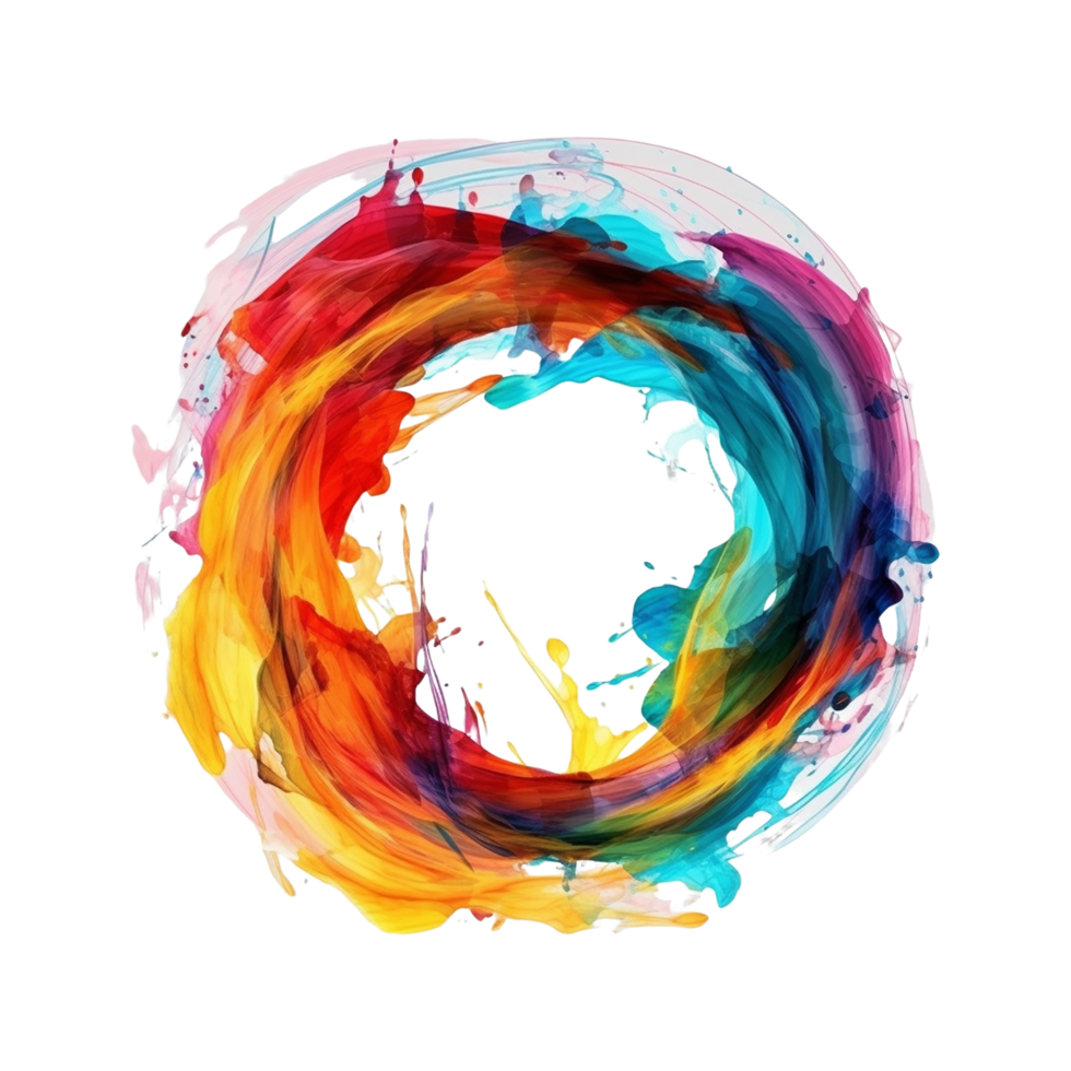 Round Frame, Round Frame Colorful Bold line Deep color transparent background 24596095 PNG