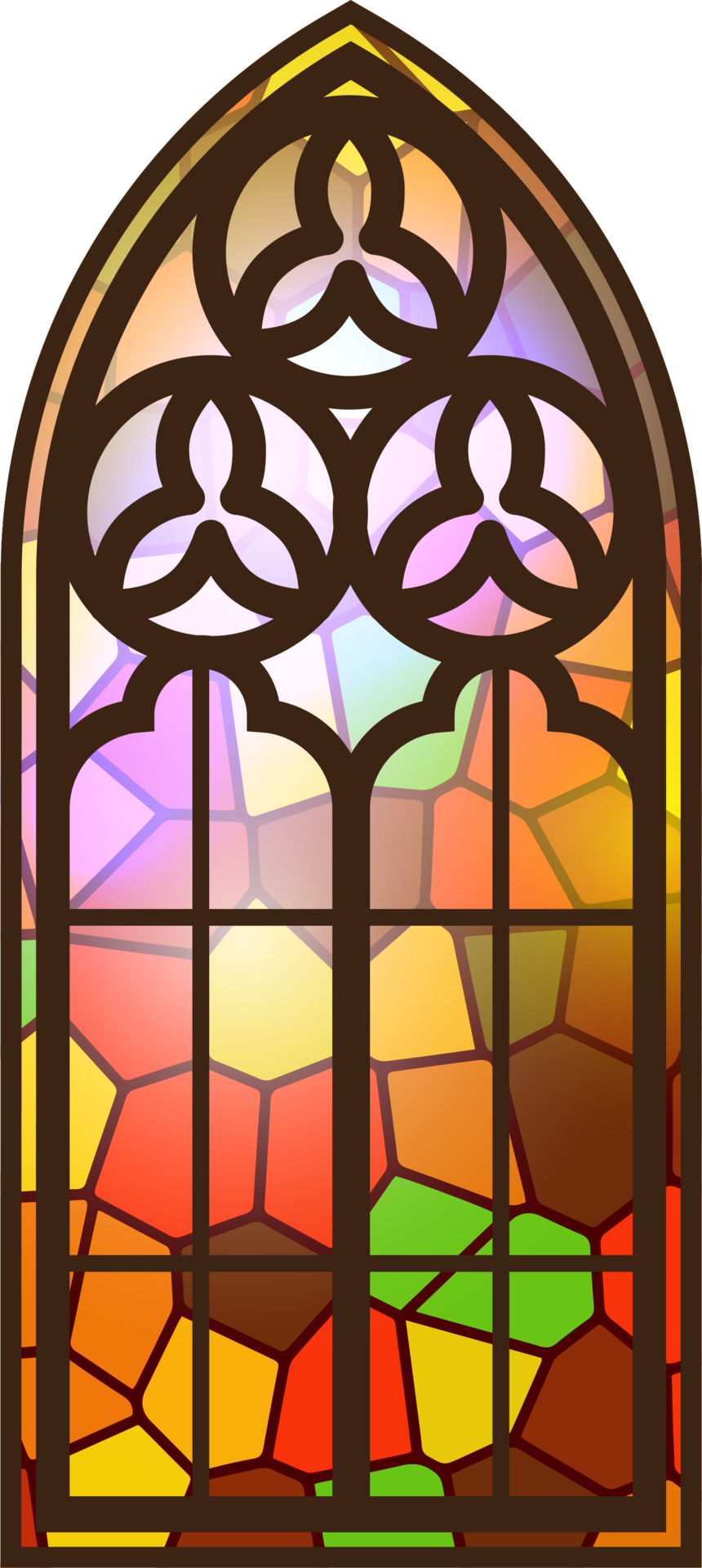 Arched Church Windows Template